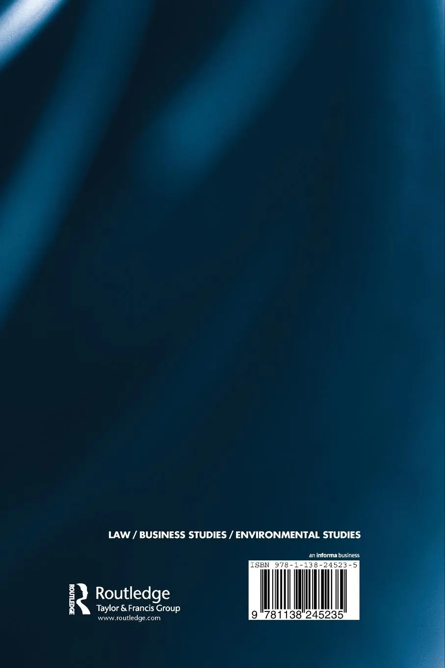 Rückseite: 9781138245235 | The Greening of European Business under EU Law | Sjåfjell (u. a.)