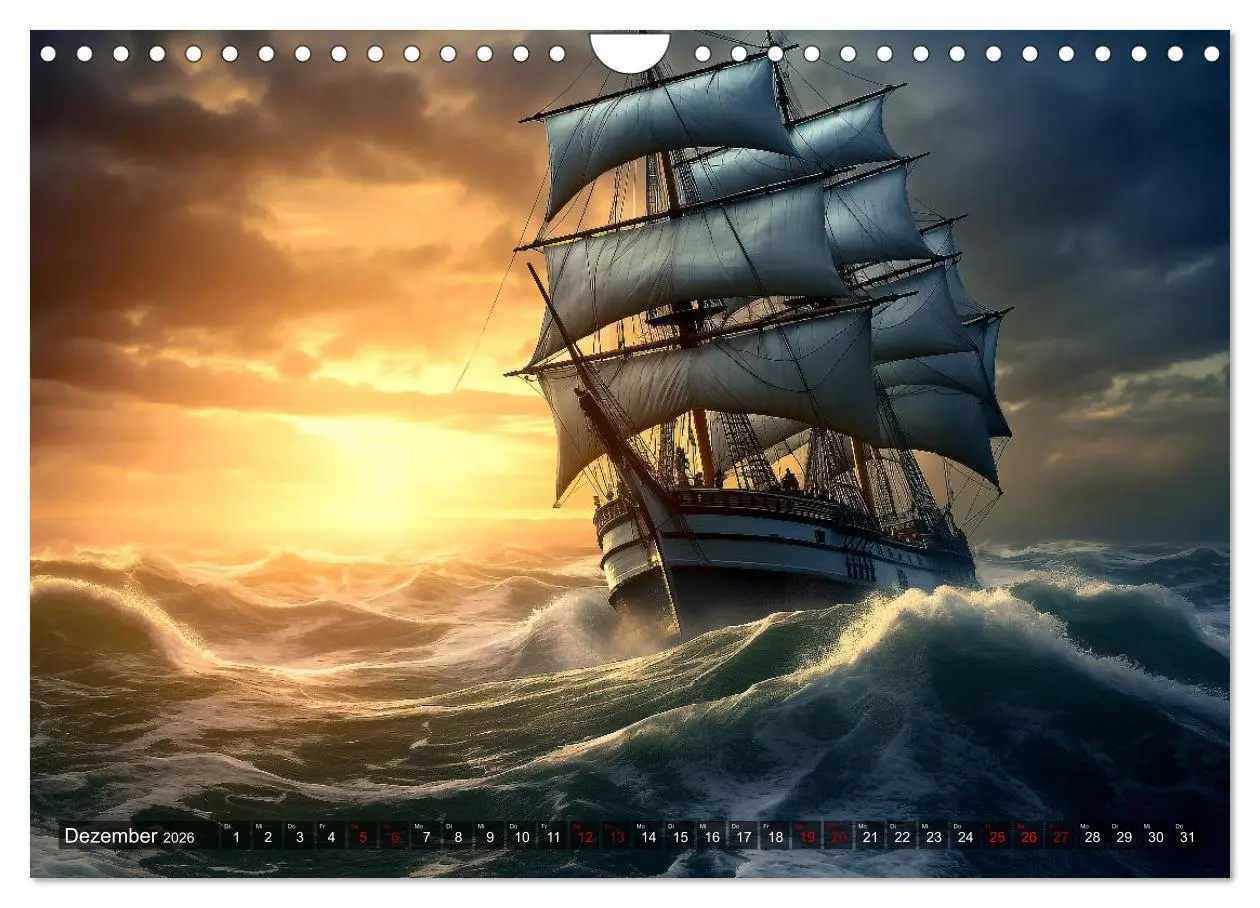 Bild: 9783457375235 | Stürme, Wellen und Piraten (Wandkalender 2026 DIN A4 quer),...