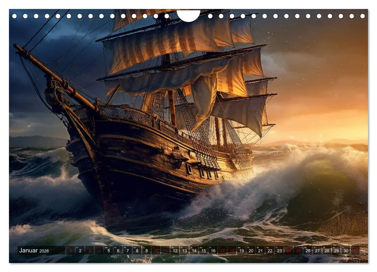 Bild: 9783457375235 | Stürme, Wellen und Piraten (Wandkalender 2026 DIN A4 quer),...