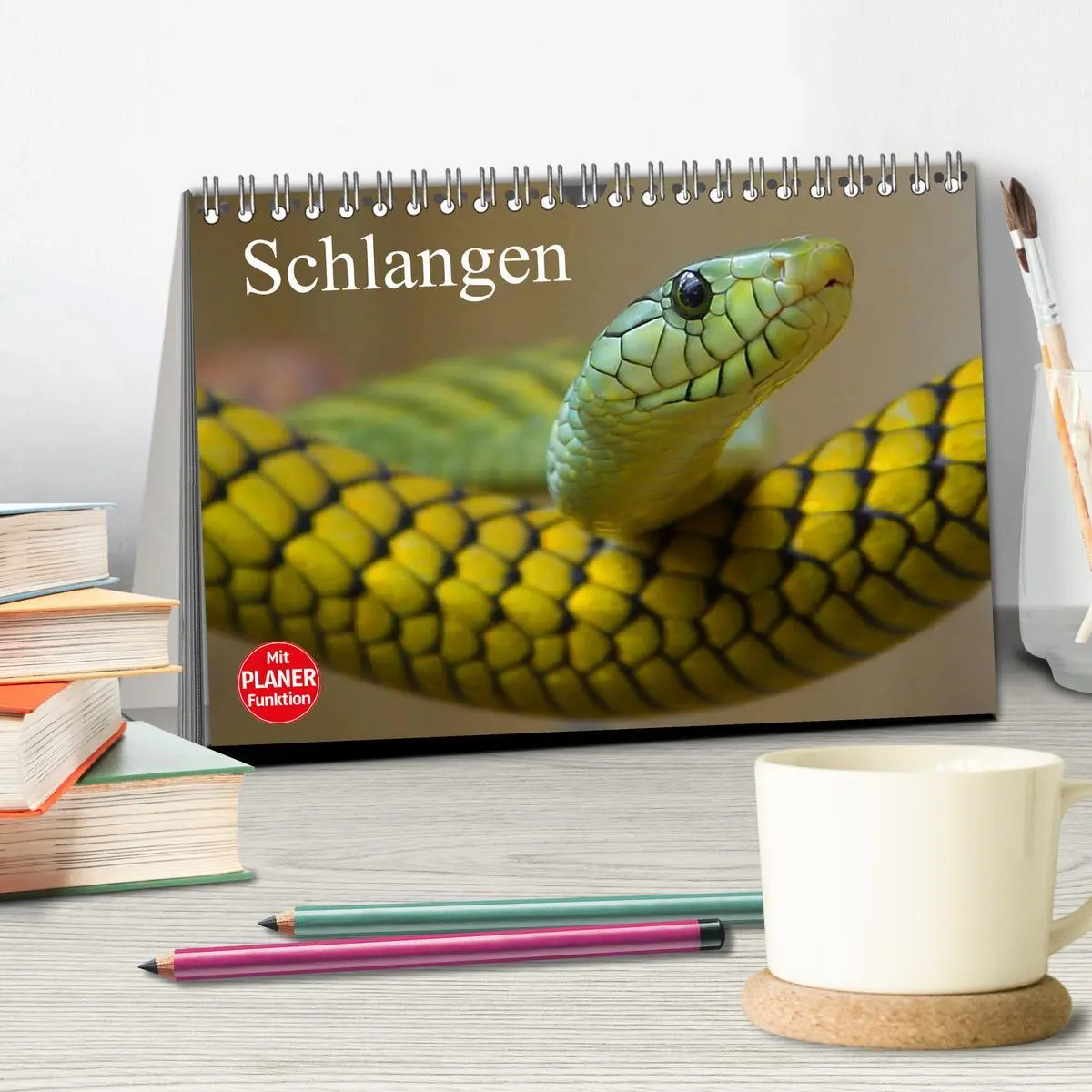 Bild: 9783457995235 | Schlangen (Tischkalender 2026 DIN A5 quer), CALVENDO Monatskalender