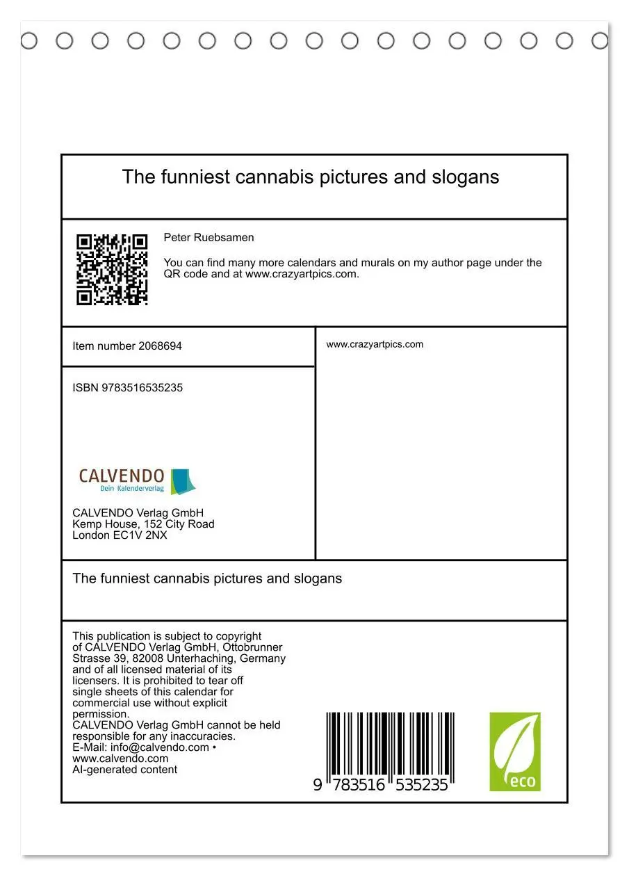 Bild: 9783516535235 | The funniest cannabis pictures and slogans (Desk Calendar 2026 DIN...