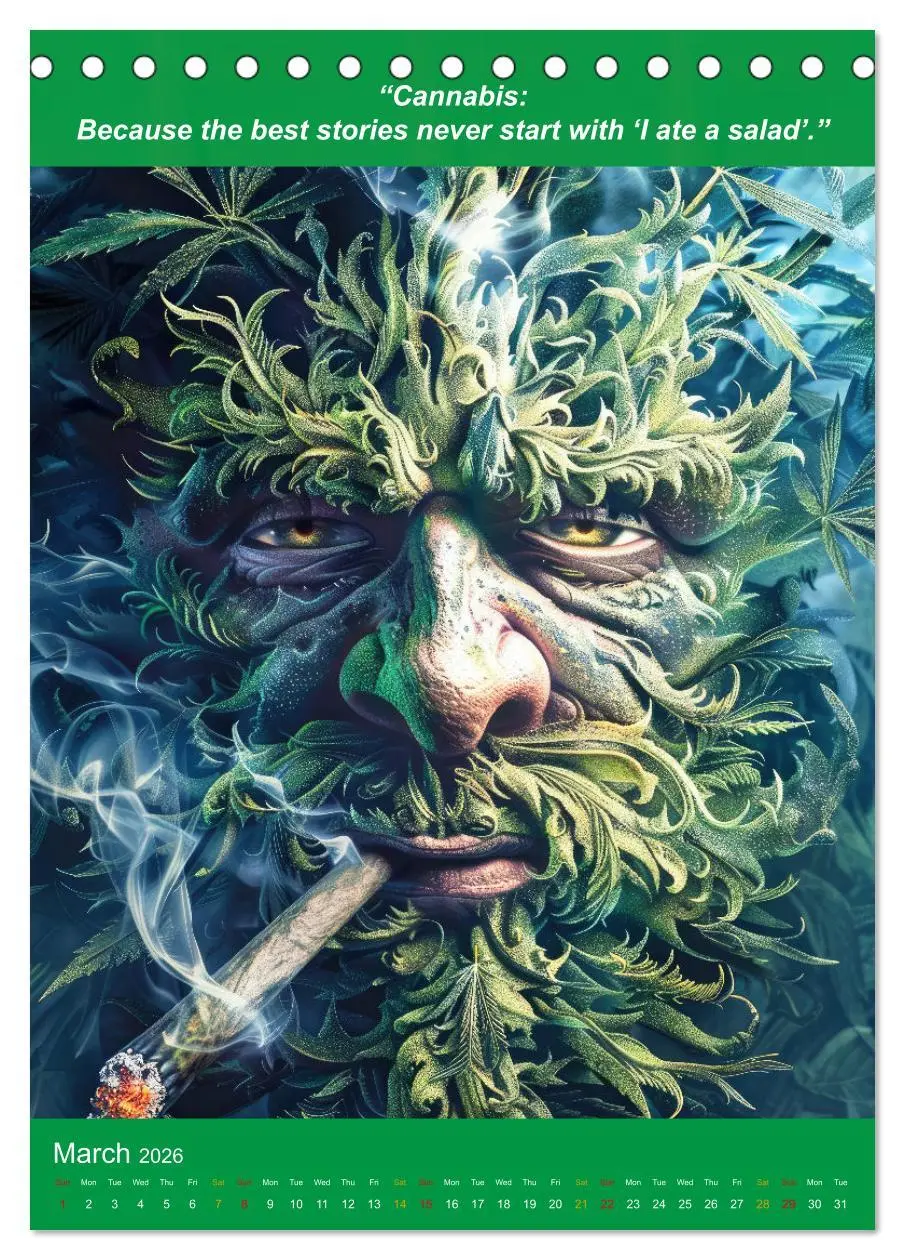Bild: 9783516535235 | The funniest cannabis pictures and slogans (Desk Calendar 2026 DIN...
