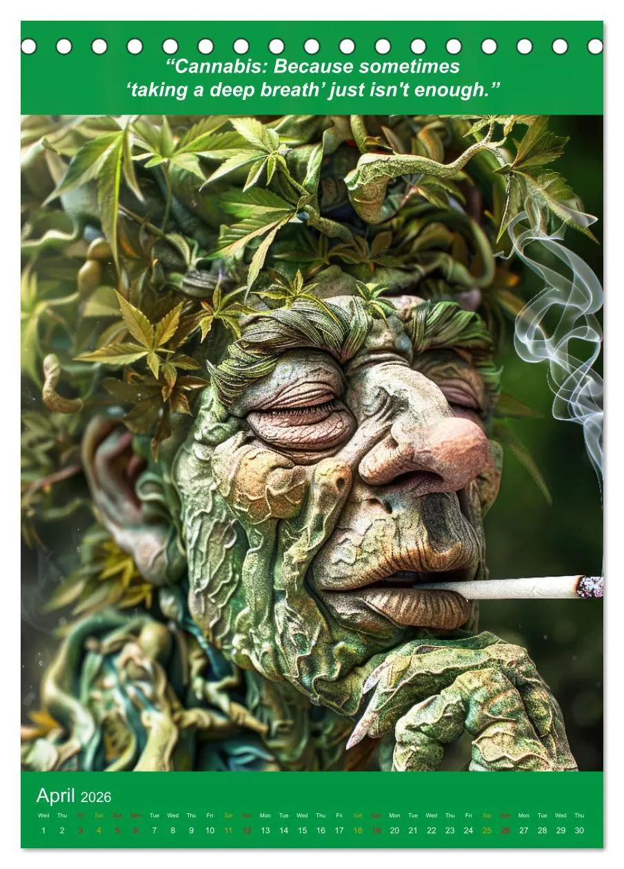 Bild: 9783516535235 | The funniest cannabis pictures and slogans (Desk Calendar 2026 DIN...