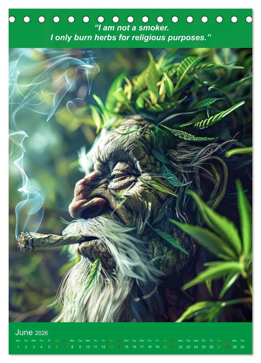Bild: 9783516535235 | The funniest cannabis pictures and slogans (Desk Calendar 2026 DIN...