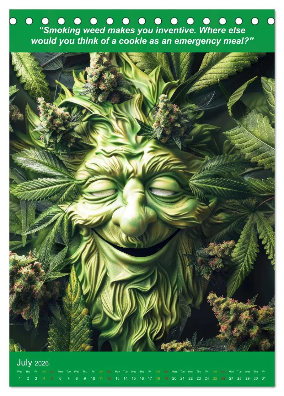 Bild: 9783516535235 | The funniest cannabis pictures and slogans (Desk Calendar 2026 DIN...