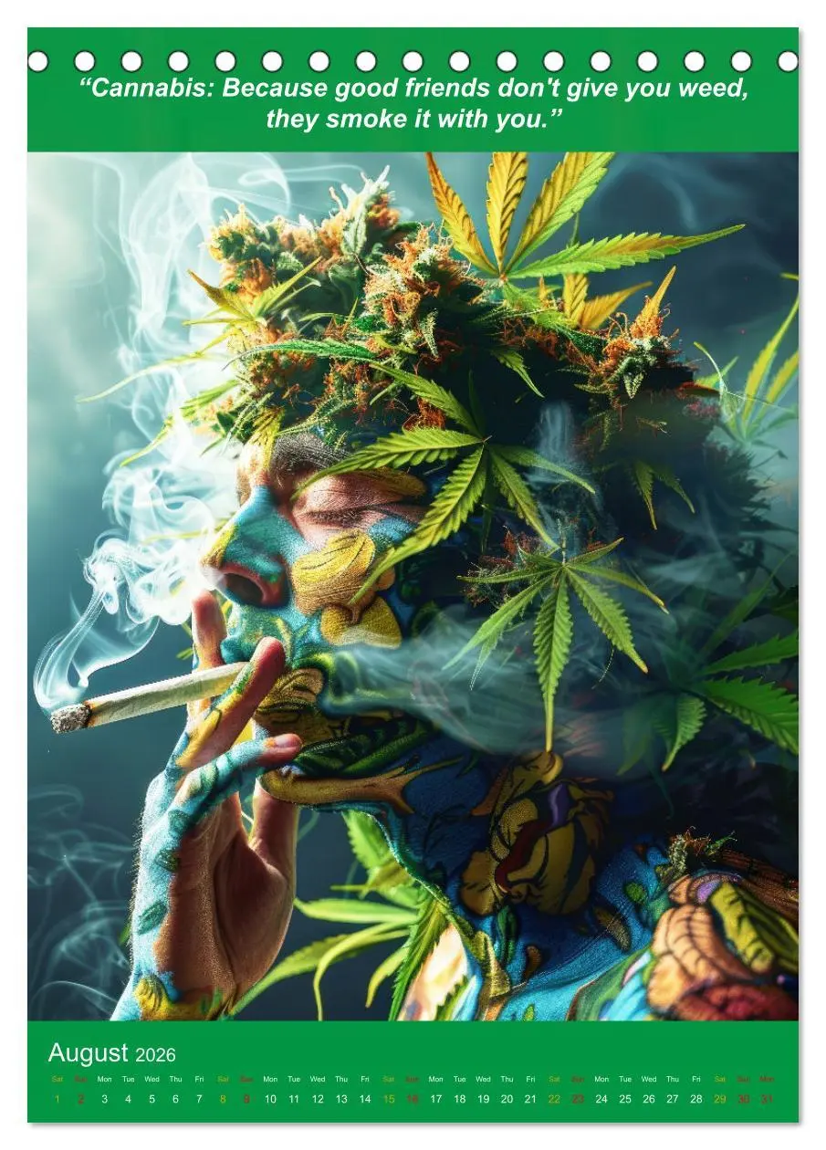 Bild: 9783516535235 | The funniest cannabis pictures and slogans (Desk Calendar 2026 DIN...