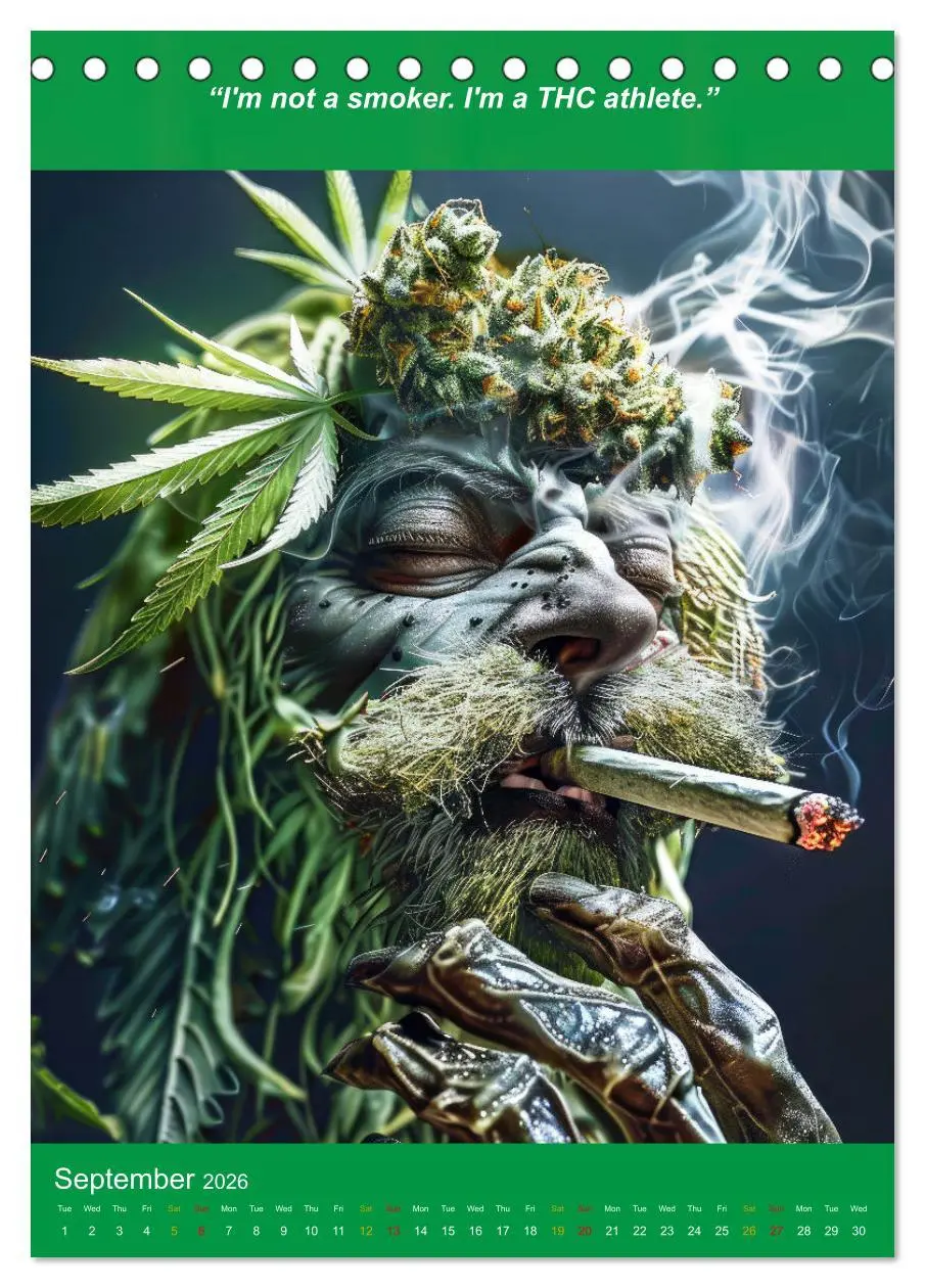 Bild: 9783516535235 | The funniest cannabis pictures and slogans (Desk Calendar 2026 DIN...