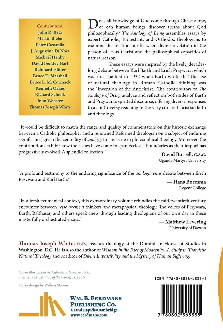 Rückseite: 9780802865335 | Analogy of Being | Invention of the Antichrist or Wisdom of God?