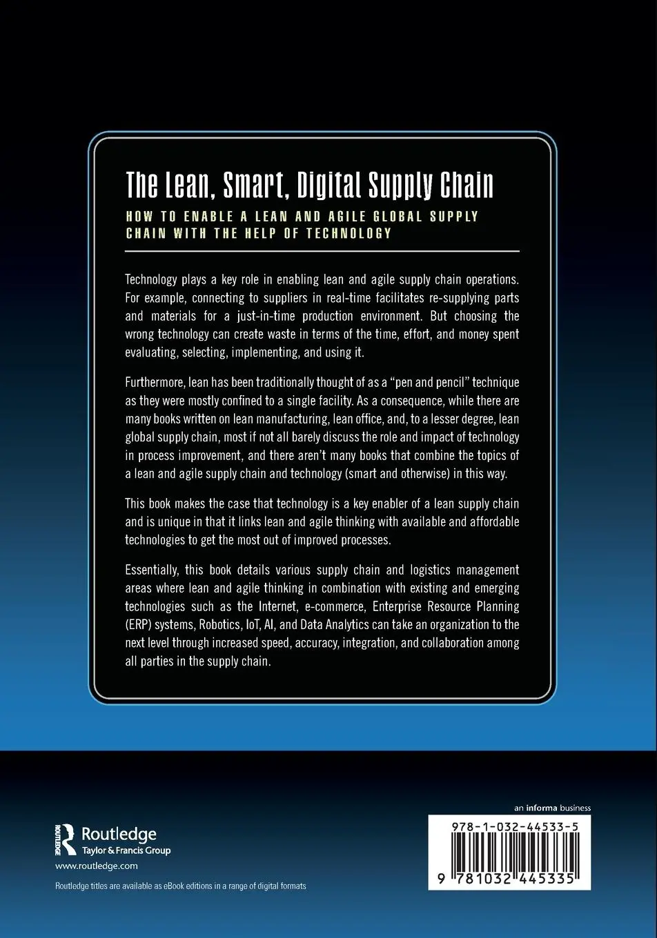 Rückseite: 9781032445335 | The Lean, Smart, Digital Supply Chain | Paul Myerson | Taschenbuch