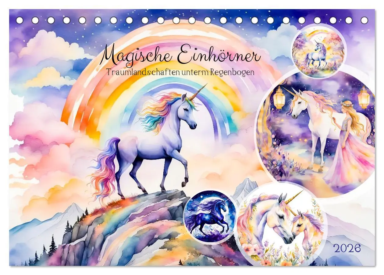 Cover: 9783457295335 | Magische Einhörner - Traumlandschaften unterm Regenbogen...