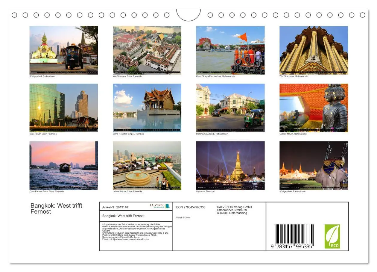 Bild: 9783457985335 | Bangkok: West trifft Fernost (Wandkalender 2026 DIN A4 quer),...
