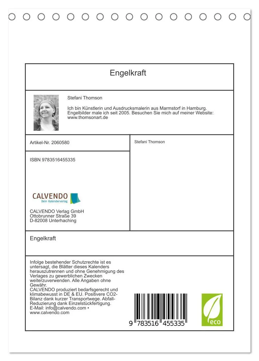 Bild: 9783516455335 | Engelkraft (Tischkalender 2026 DIN A5 hoch), CALVENDO Monatskalender