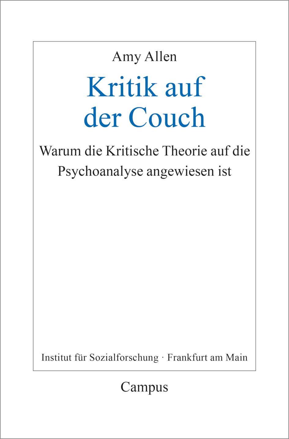 Cover: 9783593515335 | Kritik auf der Couch | Amy Allen | Taschenbuch | 283 S. | Deutsch