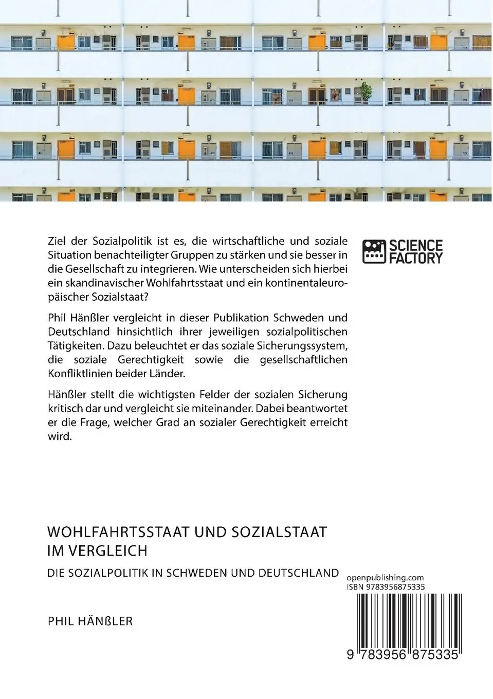 Rückseite: 9783956875335 | Wohlfahrtsstaat und Sozialstaat im Vergleich. Die Sozialpolitik in...