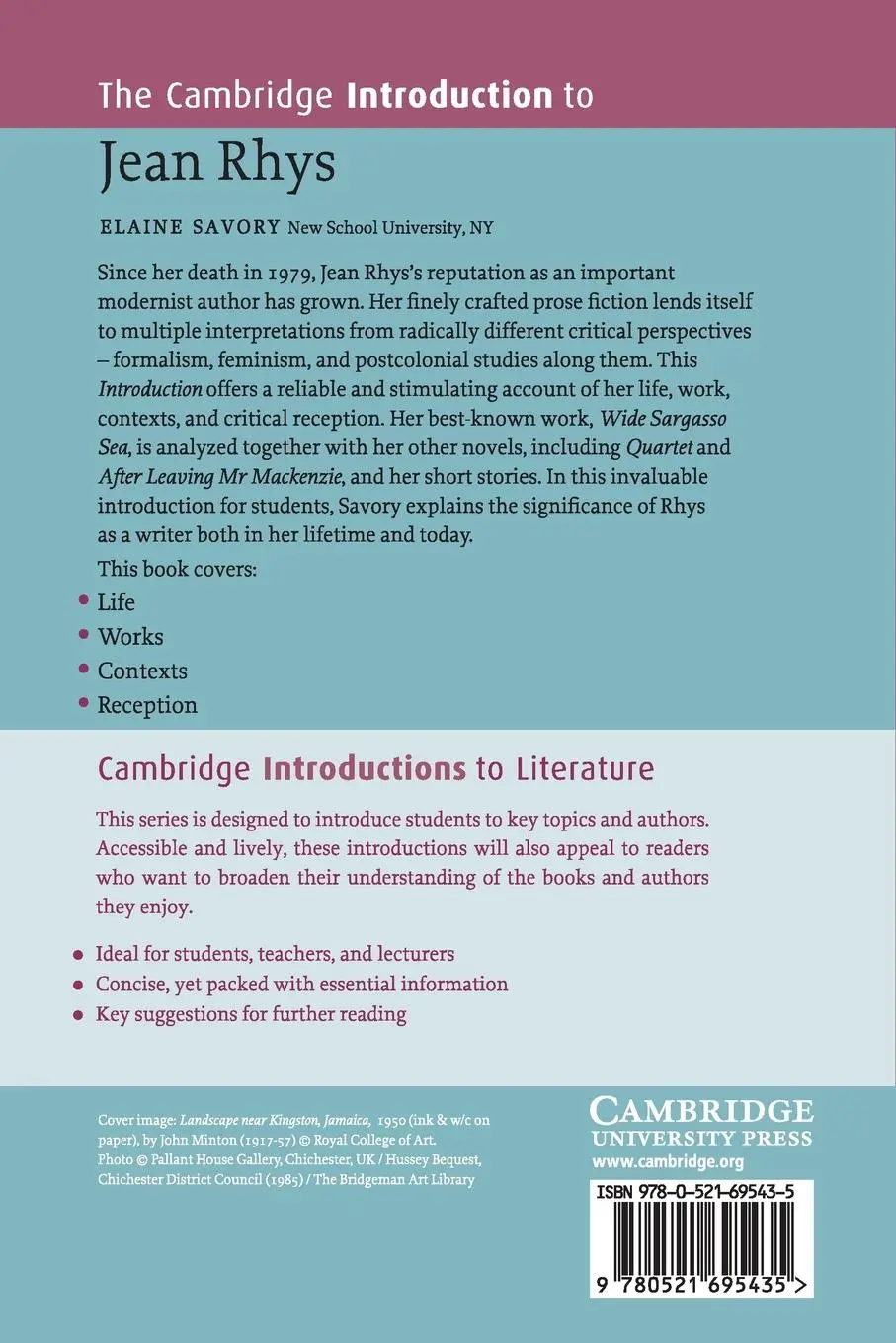 Rückseite: 9780521695435 | The Cambridge Introduction to Jean Rhys | Elaine Savory | Taschenbuch