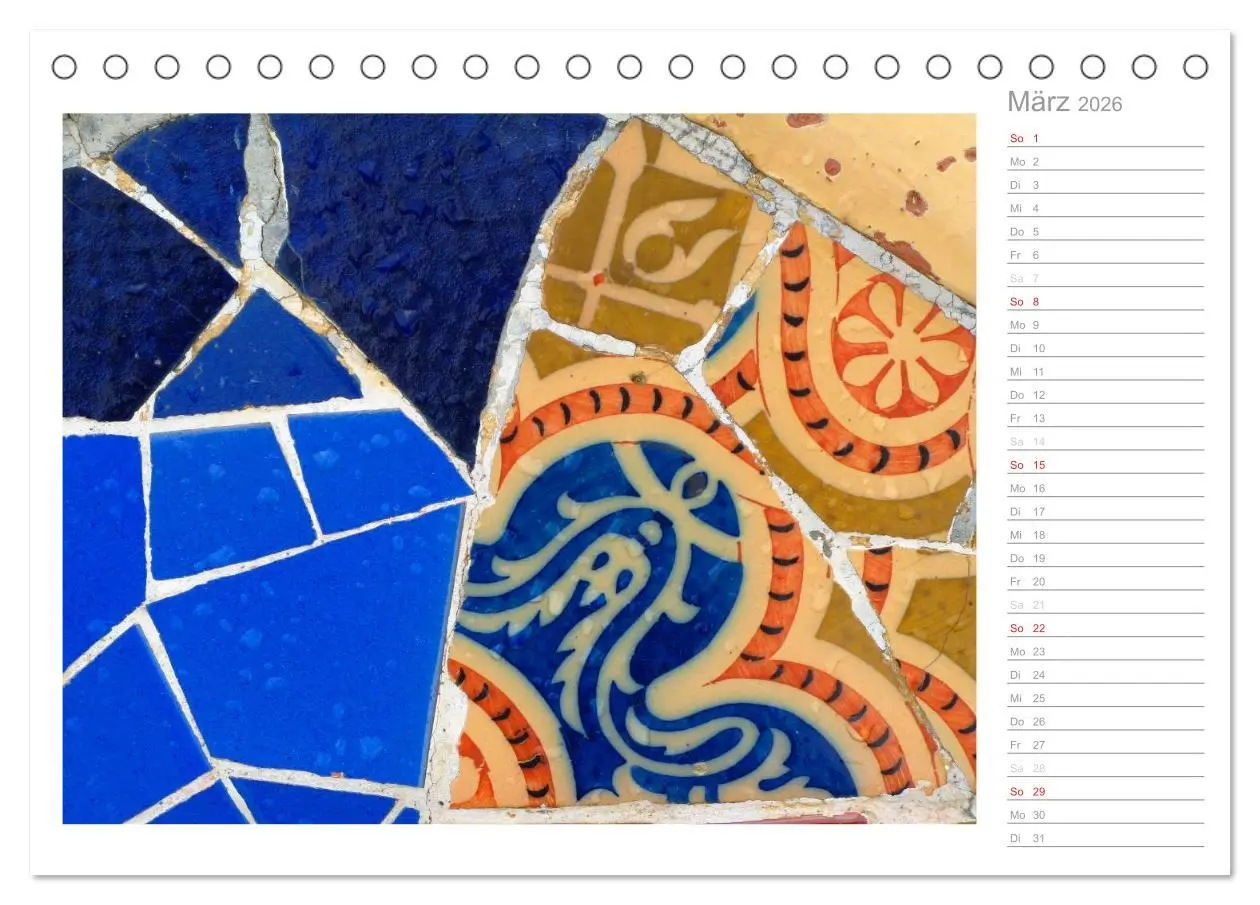 Bild: 9783457975435 | Kacheln und Mosaiken in Barcelona (Tischkalender 2026 DIN A5 quer),...