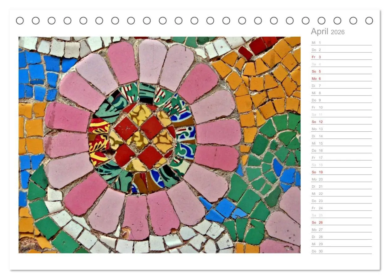 Bild: 9783457975435 | Kacheln und Mosaiken in Barcelona (Tischkalender 2026 DIN A5 quer),...