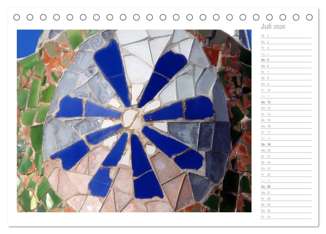 Bild: 9783457975435 | Kacheln und Mosaiken in Barcelona (Tischkalender 2026 DIN A5 quer),...