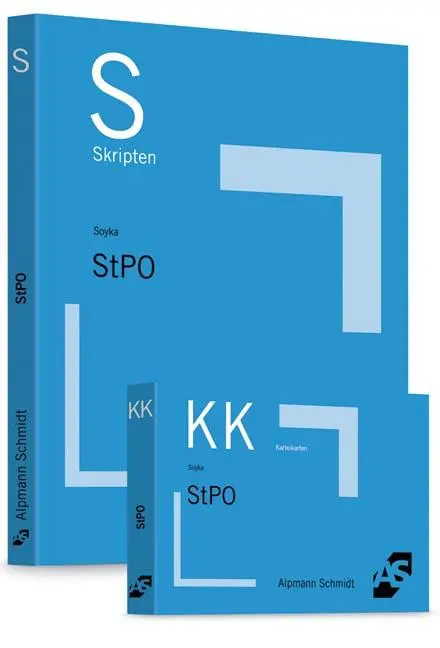 Cover: 9783867525435 | Bundle Soyka, Skript StPO + Soyka, Karteikarten StPO | Taschenbuch