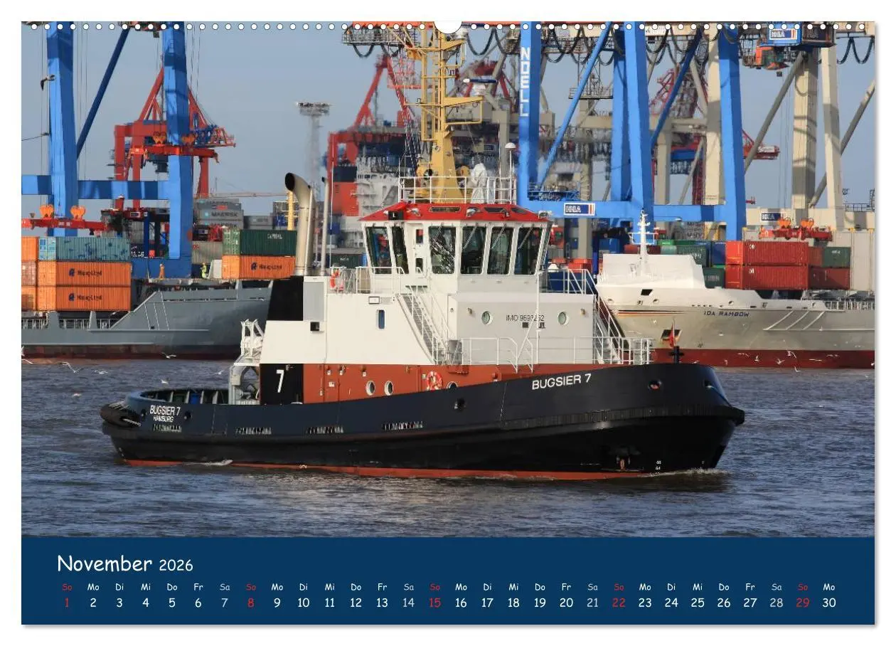Bild: 9783516125535 | Schlepper im Hamburger Hafen (hochwertiger Premium Wandkalender...