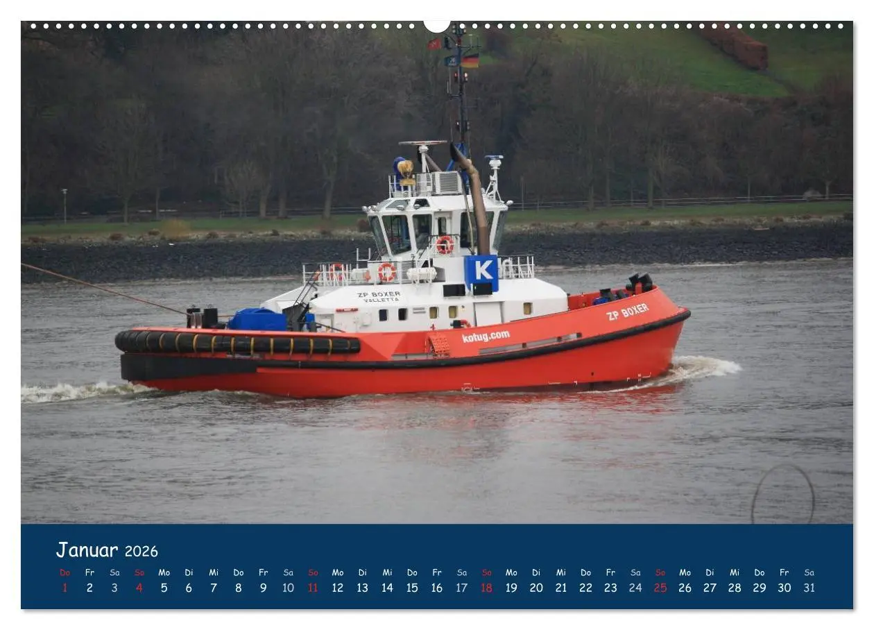 Bild: 9783516125535 | Schlepper im Hamburger Hafen (hochwertiger Premium Wandkalender...