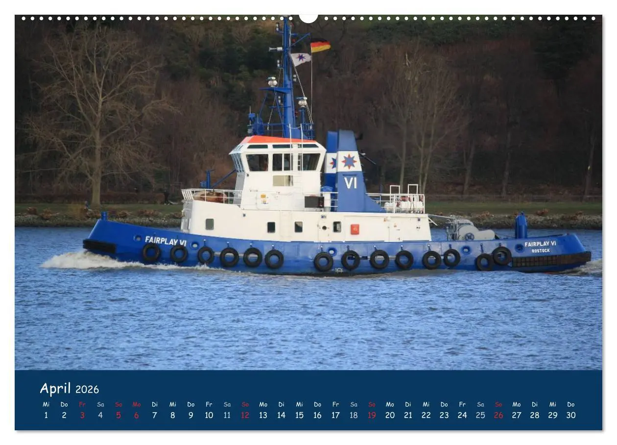 Bild: 9783516125535 | Schlepper im Hamburger Hafen (hochwertiger Premium Wandkalender...