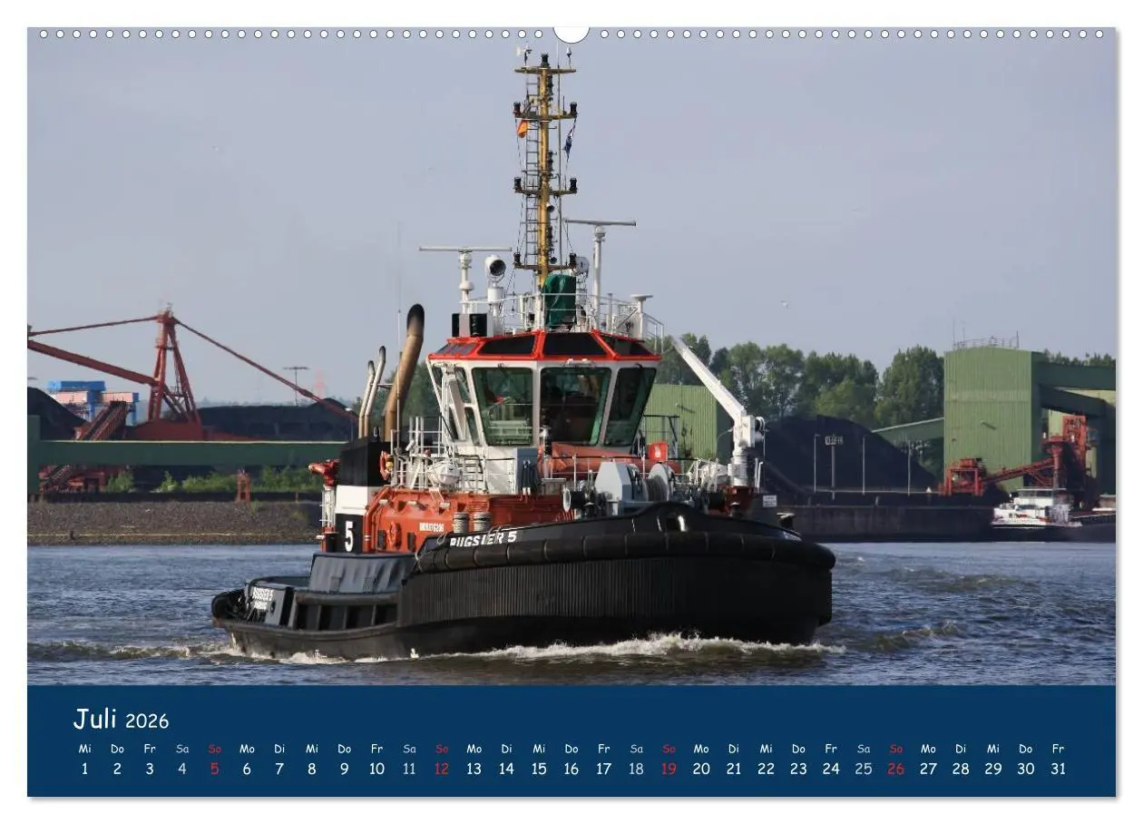 Bild: 9783516125535 | Schlepper im Hamburger Hafen (hochwertiger Premium Wandkalender...