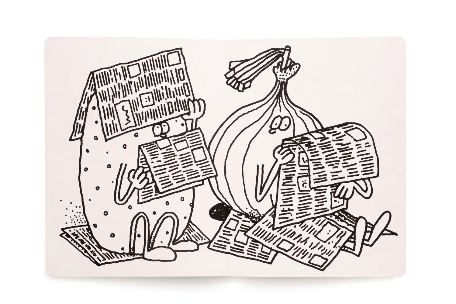 Bild: 9783775755535 | Reading the News: Stefan Marx' fantasievolle Zeichnungen zwischen...