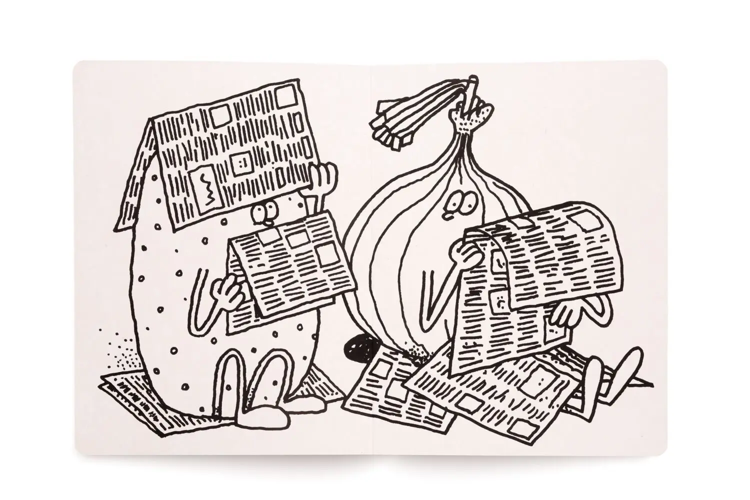 Bild: 9783775755535 | Reading the News: Stefan Marx' fantasievolle Zeichnungen zwischen...