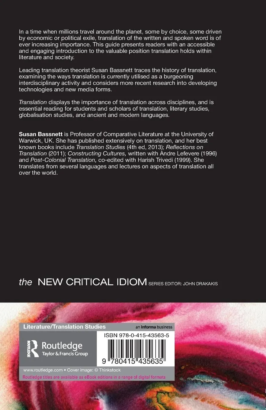 Rückseite: 9780415435635 | Translation | Susan Bassnett | Taschenbuch | Englisch | 2013
