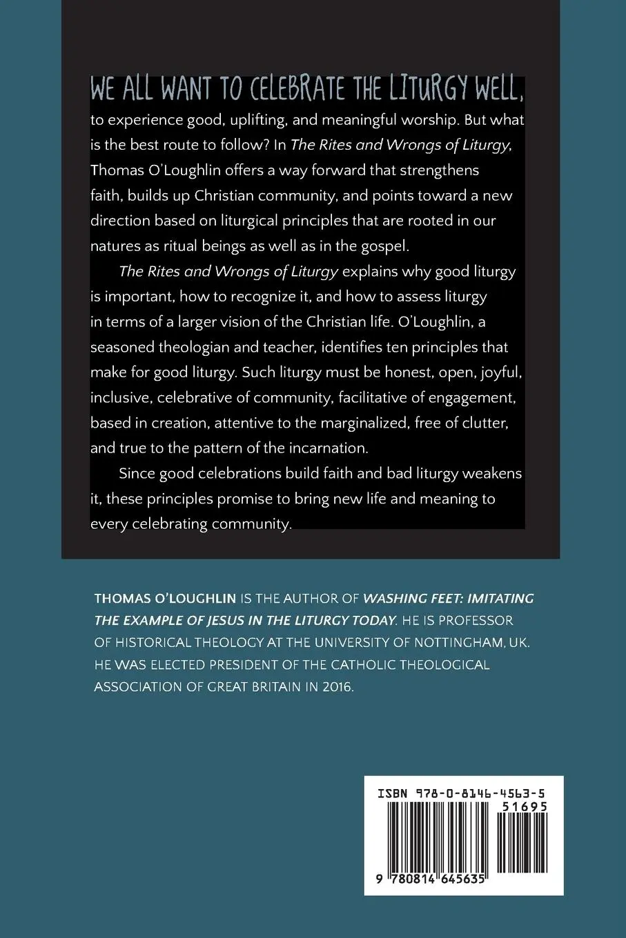 Rückseite: 9780814645635 | Rites and Wrongs of Liturgy | Why Good Liturgy Matters | O'Loughlin