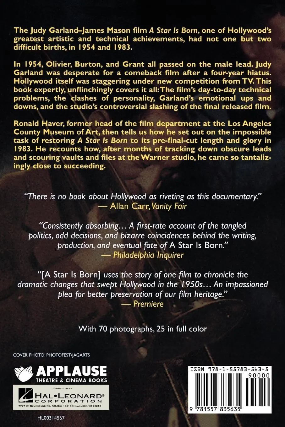 Rückseite: 9781557835635 | A Star Is Born | The Making of the 1954 Movie and Its 1983 Restoration