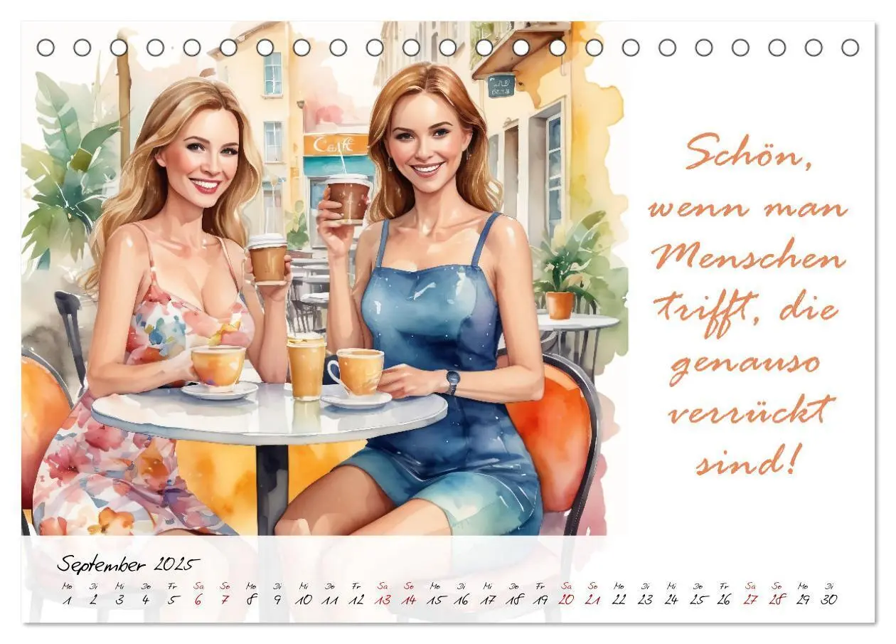 Bild: 9783383775635 | Beste Freundinnen (Tischkalender 2025 DIN A5 quer), CALVENDO...