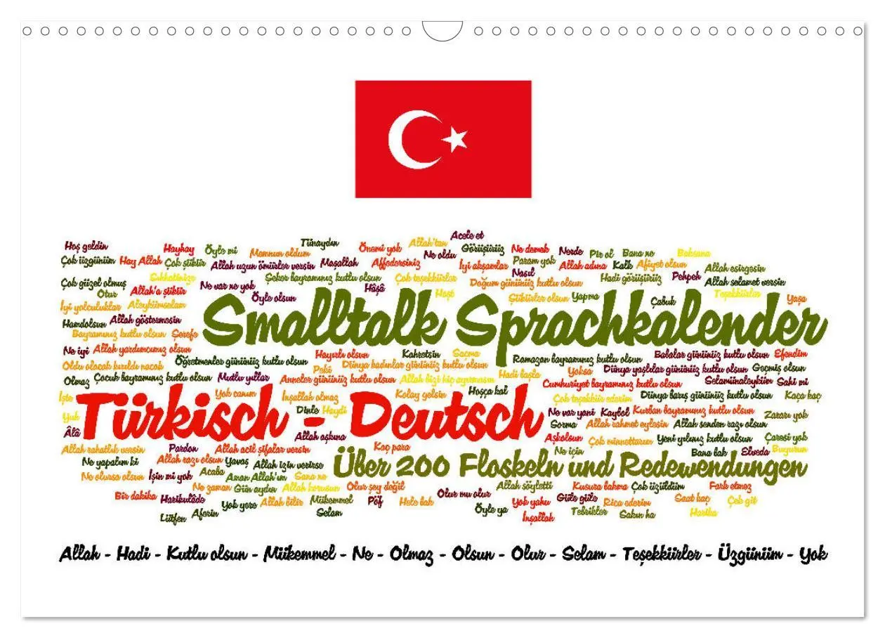 Cover: 9783435175635 | Smalltalk Sprachkalender Türkisch-Deutsch (Wandkalender 2025 DIN A3...