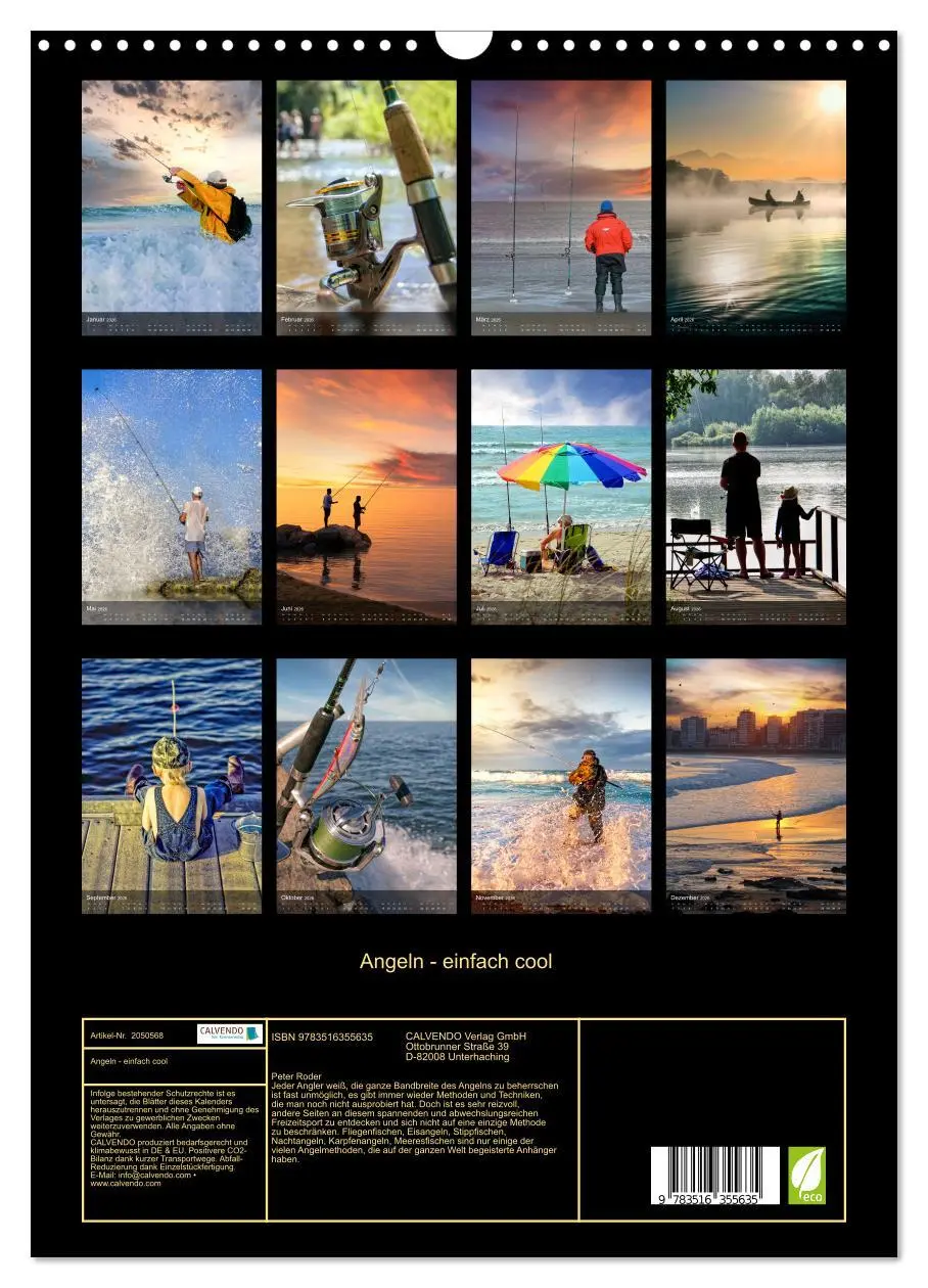 Bild: 9783516355635 | Angeln - einfach cool (Wandkalender 2026 DIN A3 hoch), CALVENDO...