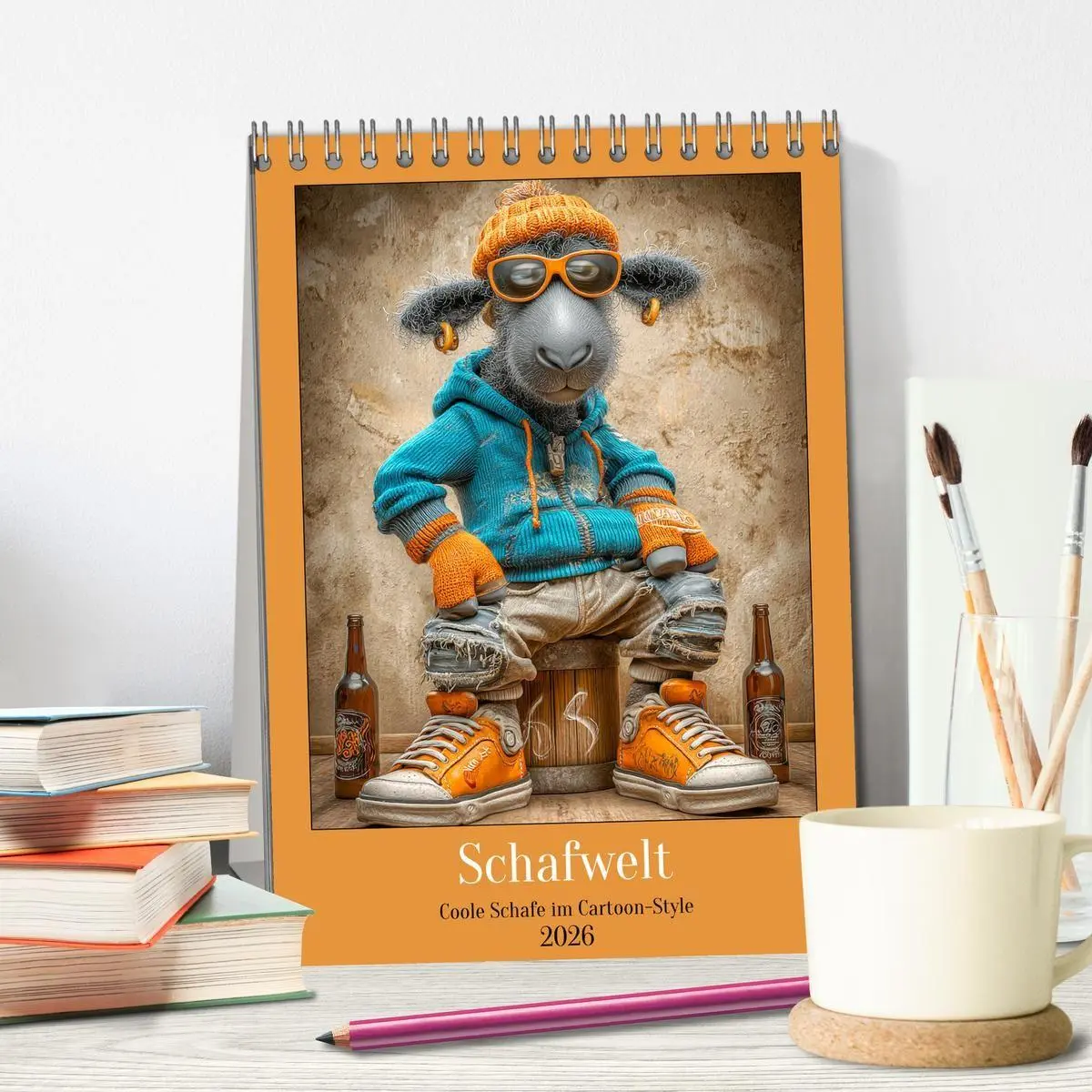 Bild: 9783516735635 | Schafwelt. Coole Schafe im Cartoon-Style (Tischkalender 2026 DIN A5...