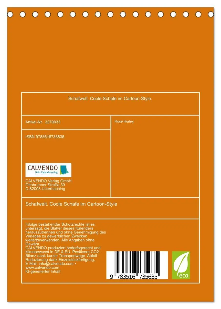 Bild: 9783516735635 | Schafwelt. Coole Schafe im Cartoon-Style (Tischkalender 2026 DIN A5...