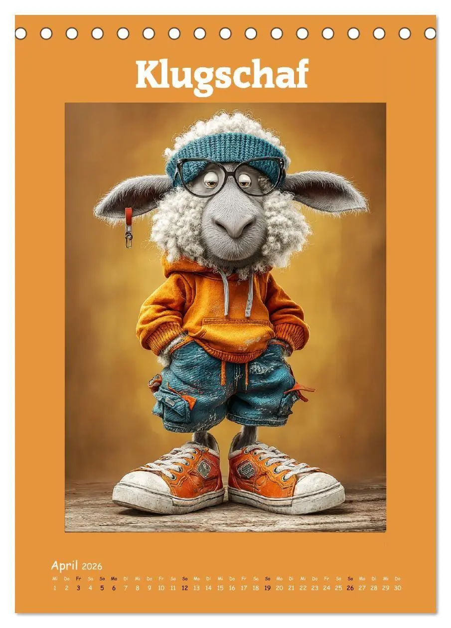 Bild: 9783516735635 | Schafwelt. Coole Schafe im Cartoon-Style (Tischkalender 2026 DIN A5...