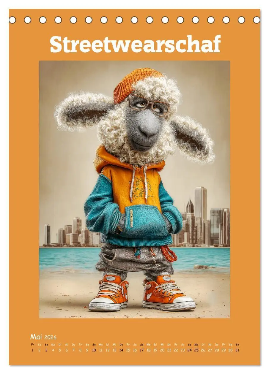 Bild: 9783516735635 | Schafwelt. Coole Schafe im Cartoon-Style (Tischkalender 2026 DIN A5...