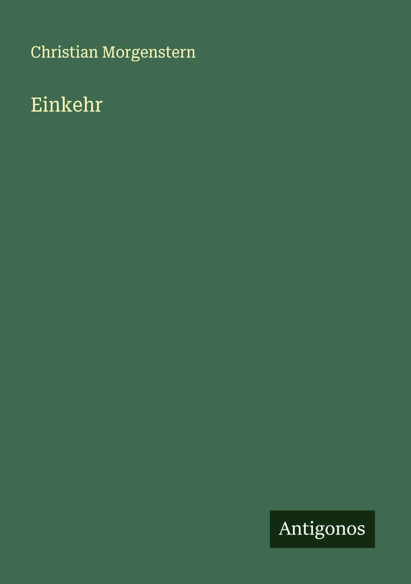 Cover: 9783563195635 | Einkehr | Christian Morgenstern | Taschenbuch | Deutsch | 2025