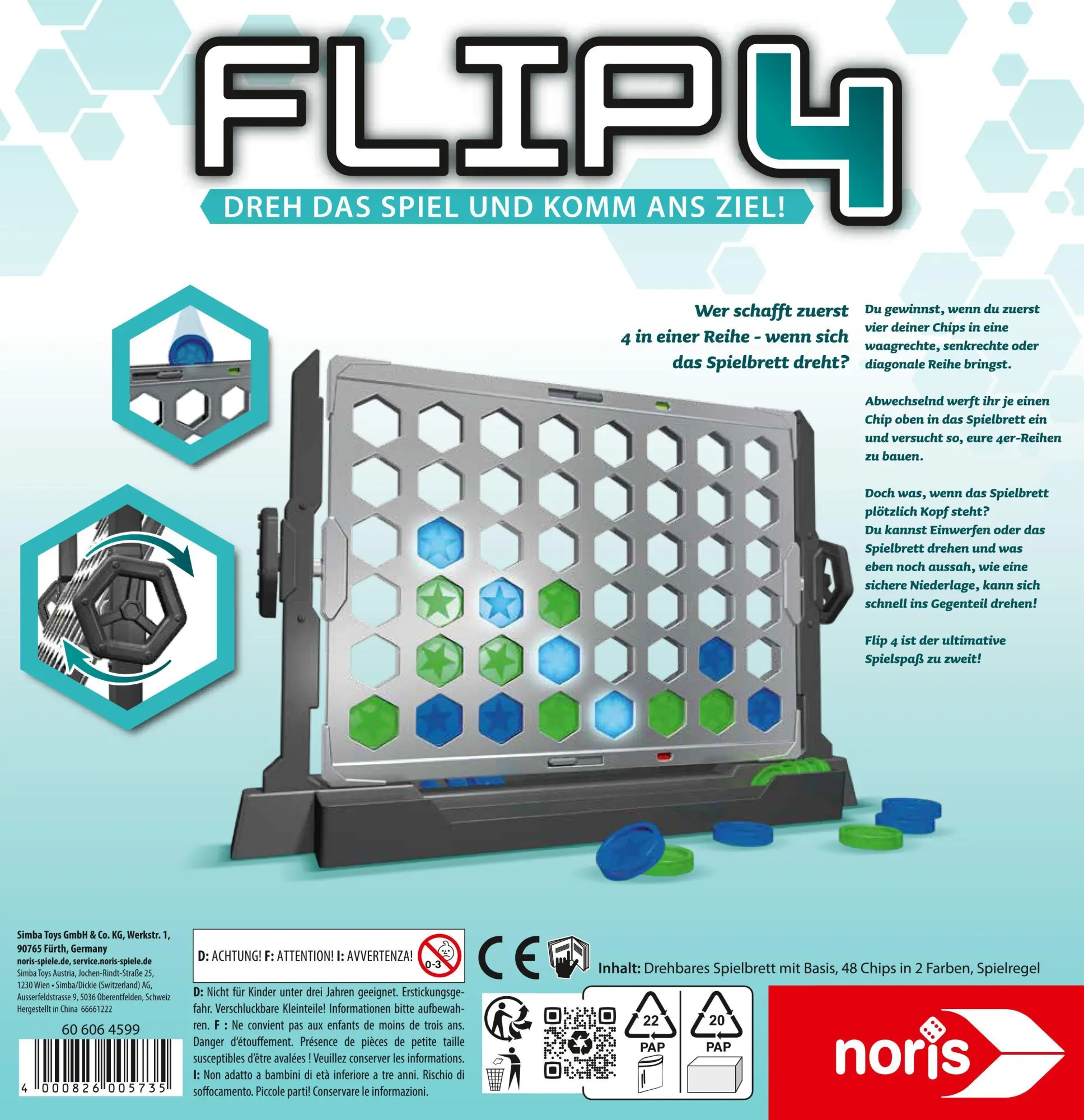 Bild: 4000826005735 | Flip4 | Spiel | 606064599 | Deutsch | 2023 | Noris Spiele GmbH
