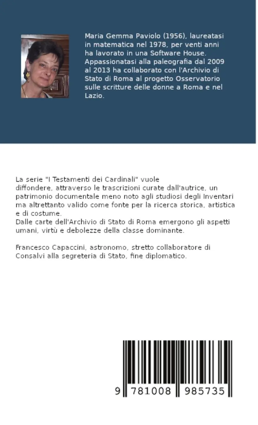 Rückseite: 9781008985735 | I Testamenti dei Cardinali | Francesco Capaccini (1784-1845) | Paviolo
