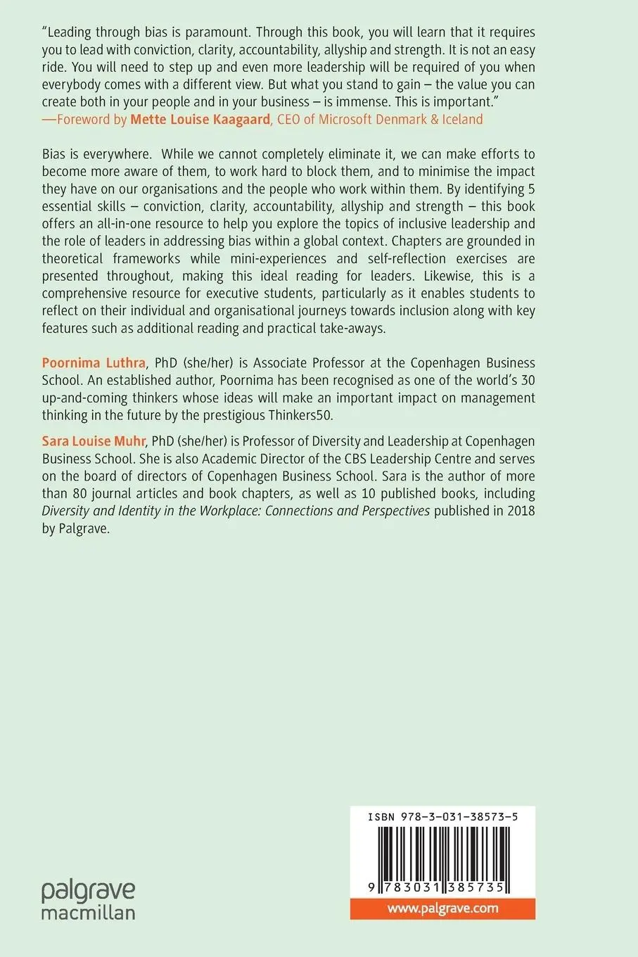 Rückseite: 9783031385735 | Leading Through Bias | Sara Louise Muhr (u. a.) | Taschenbuch | xxi