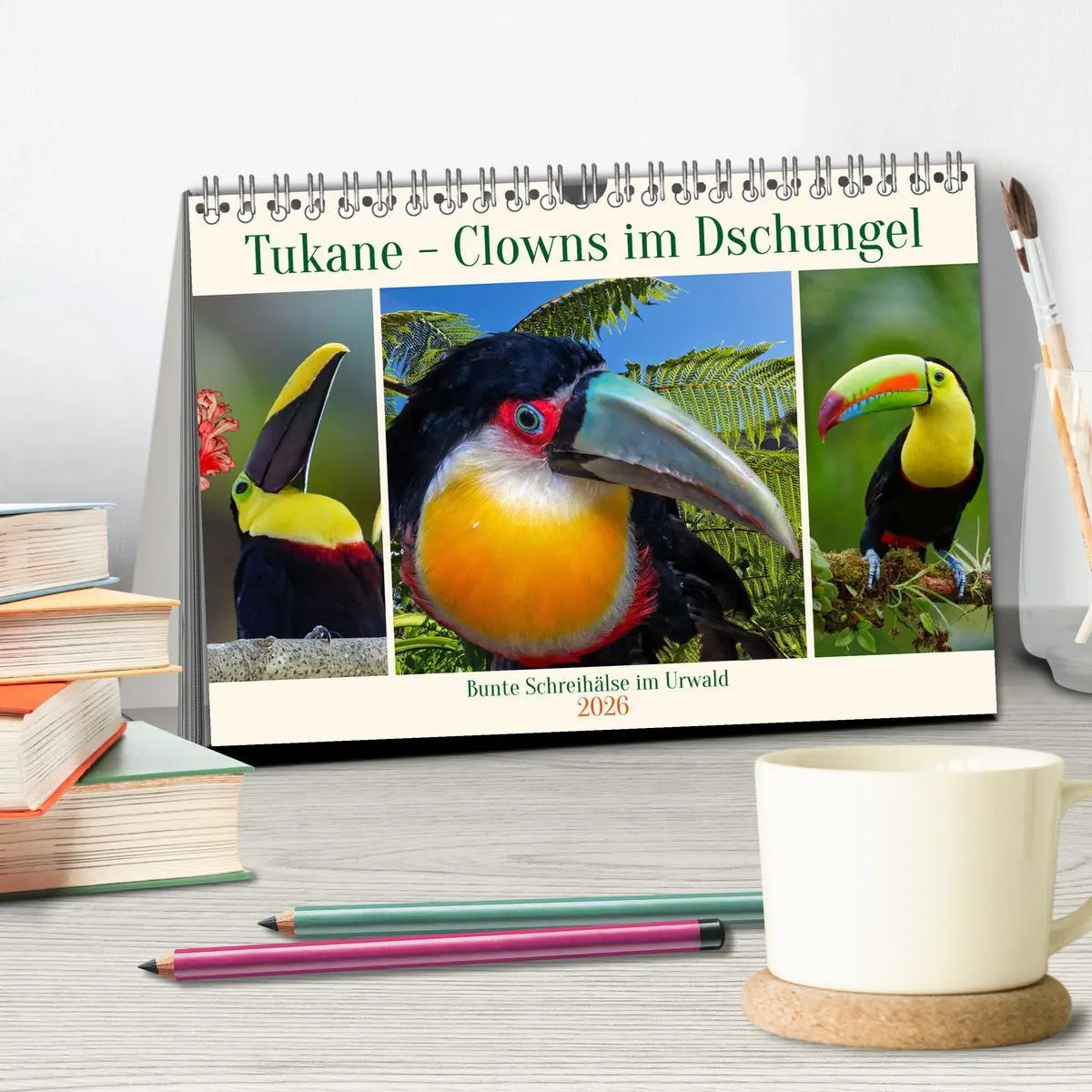 Bild: 9783457255735 | Tukane - Clowns im Dschungel (Tischkalender 2026 DIN A5 quer),...
