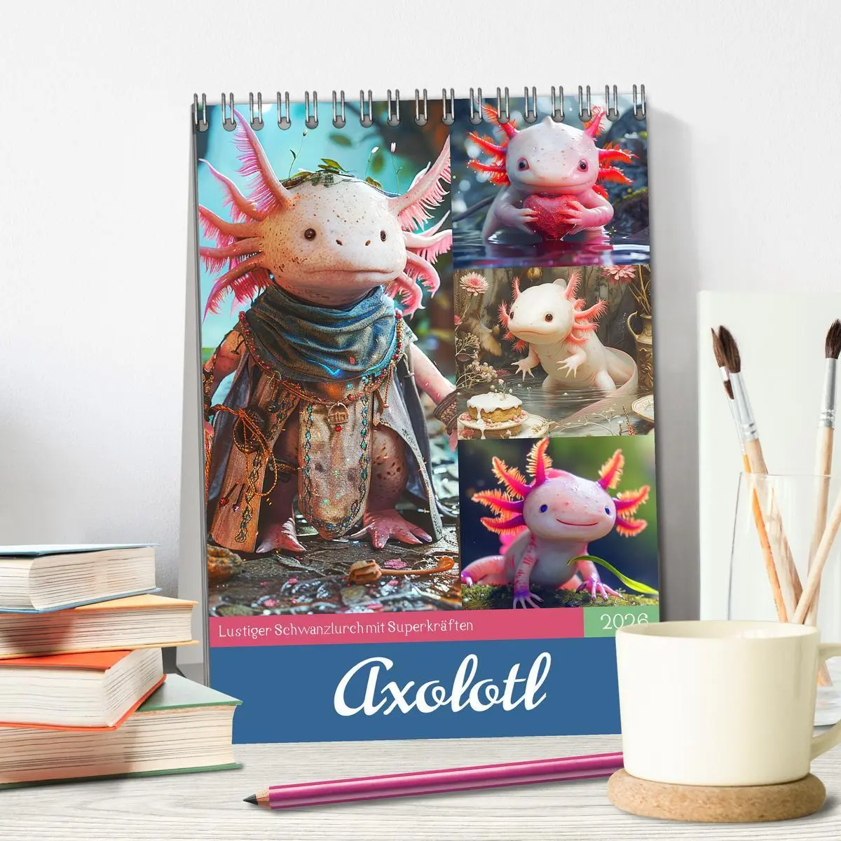 Bild: 9783516275735 | Axolotl. Lustiger Schwanzlurch mit Superkräften (Tischkalender 2026...