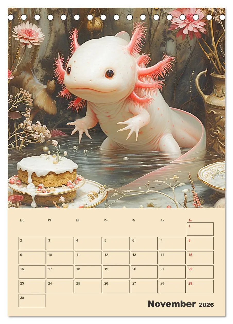 Bild: 9783516275735 | Axolotl. Lustiger Schwanzlurch mit Superkräften (Tischkalender 2026...