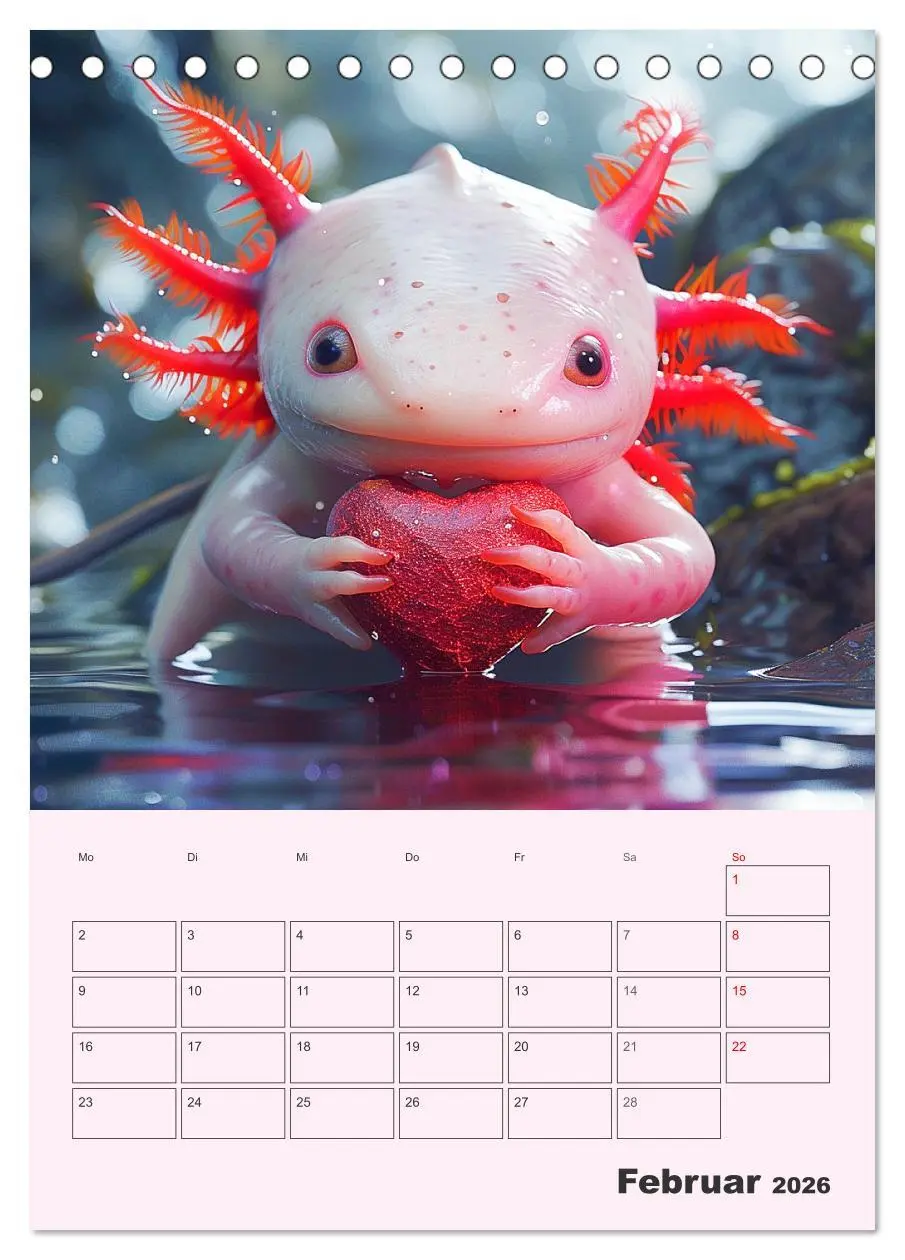 Bild: 9783516275735 | Axolotl. Lustiger Schwanzlurch mit Superkräften (Tischkalender 2026...