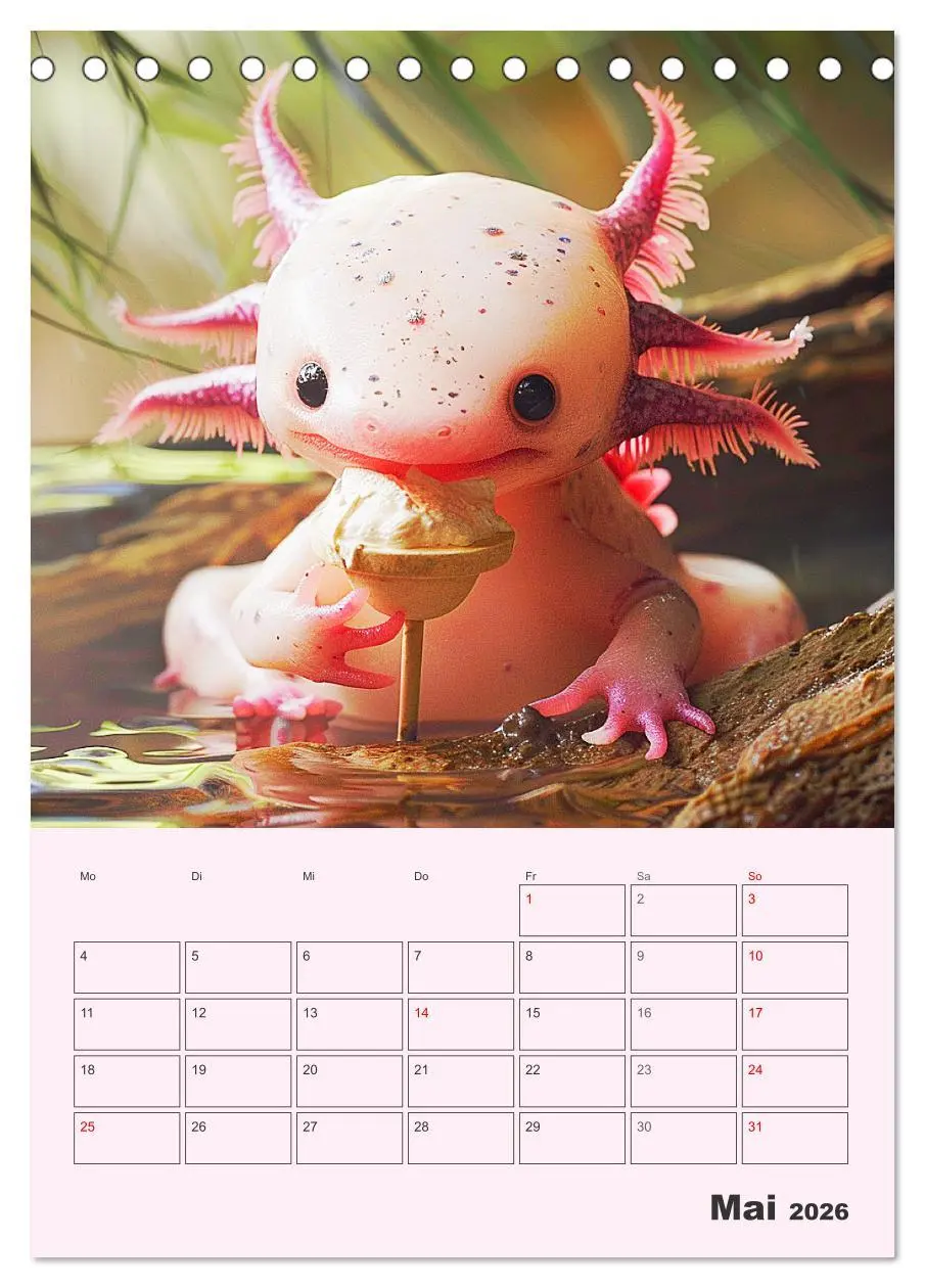 Bild: 9783516275735 | Axolotl. Lustiger Schwanzlurch mit Superkräften (Tischkalender 2026...