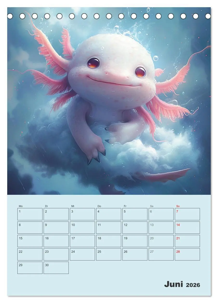 Bild: 9783516275735 | Axolotl. Lustiger Schwanzlurch mit Superkräften (Tischkalender 2026...
