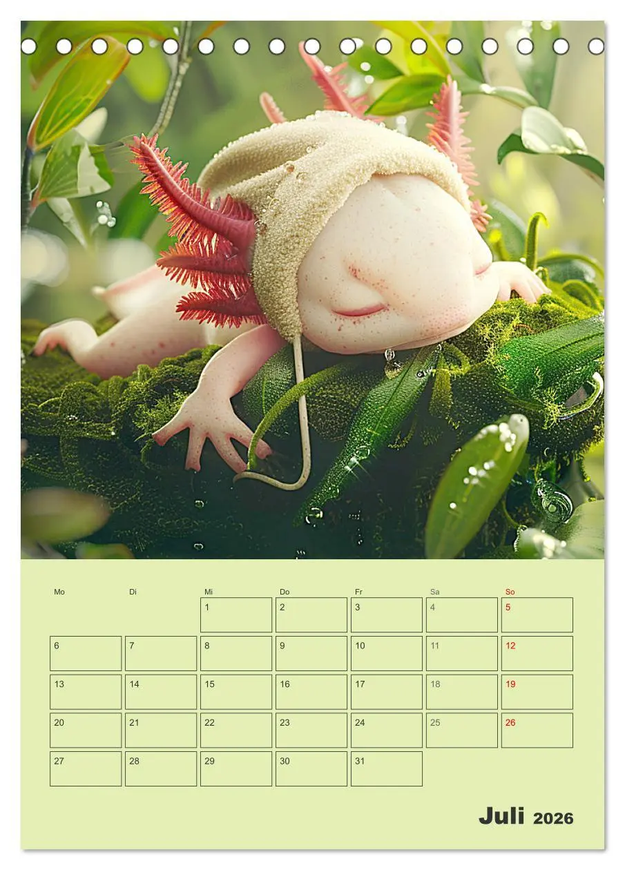 Bild: 9783516275735 | Axolotl. Lustiger Schwanzlurch mit Superkräften (Tischkalender 2026...